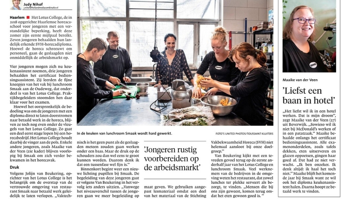 Mooi artikel in het Haarlems Dagblad